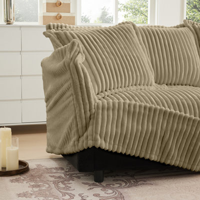 Canapé confortable à 2 places avec housse amovible pour petits espaces, élégant et polyvalent