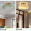 Plafonnier semi-encastré de style Mid-Century moderne, luminaire de cuisine avec abat-jour en verre, plafonnier rétro près du vestibule pour la salle de bain du couloir (abat-jour vert)