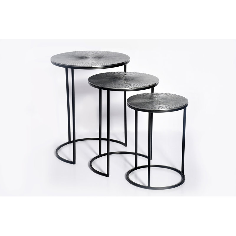 Ensemble de 3 tables basses, Gris