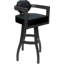 Tabouret de bar pivotant en bois Camili sur base en S-1917114446-1938551397-1940356420