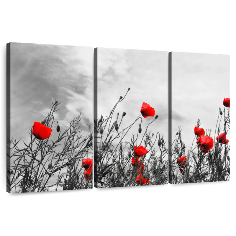 Harnek Blooming Red Poppies Pop, 20" H x 33" W