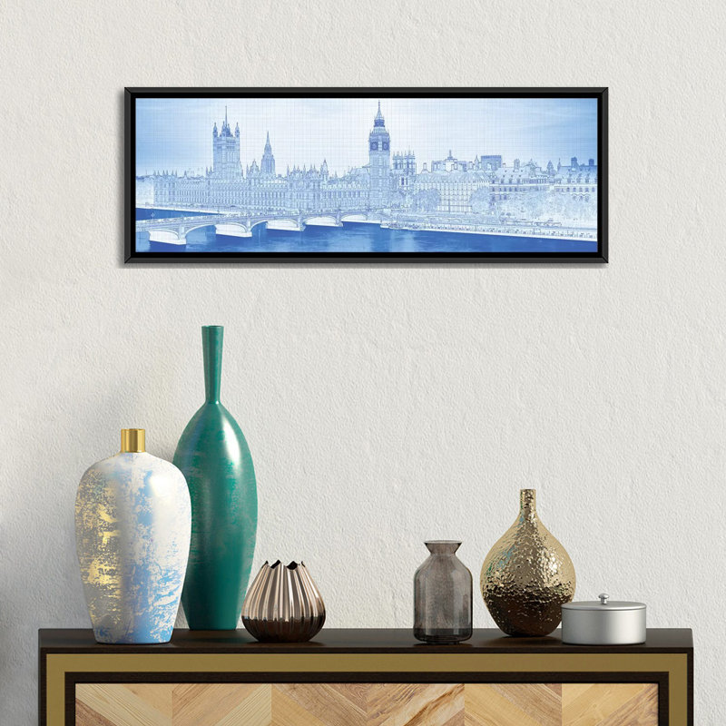 «Arch Bridge Across a River, Westminster Bridge, Big Ben, chambres du Parlement, Westminster, Londres, Angleterre», impression sur toile