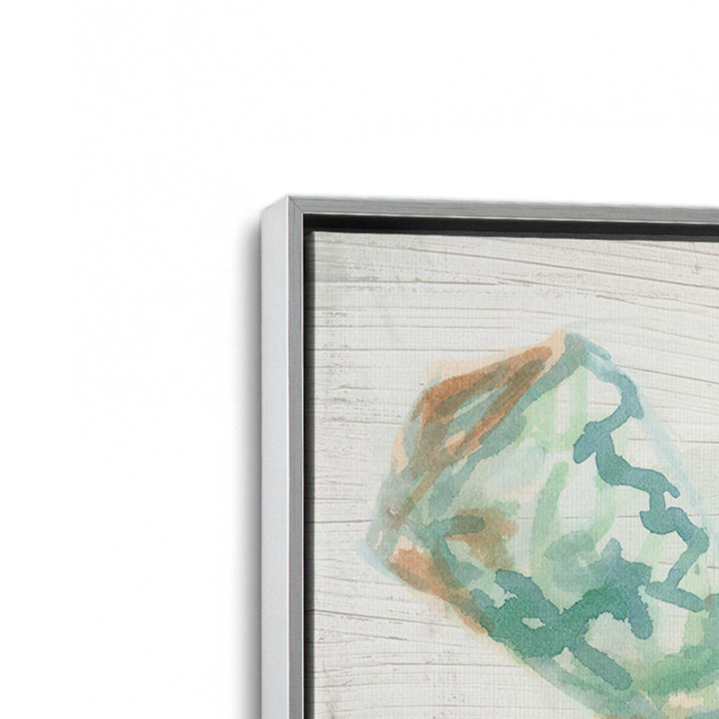 Reproduction d'art sur toile Saltwashed Shells III par June Erica Vess, H 20 po x l 20 po, Argent argent