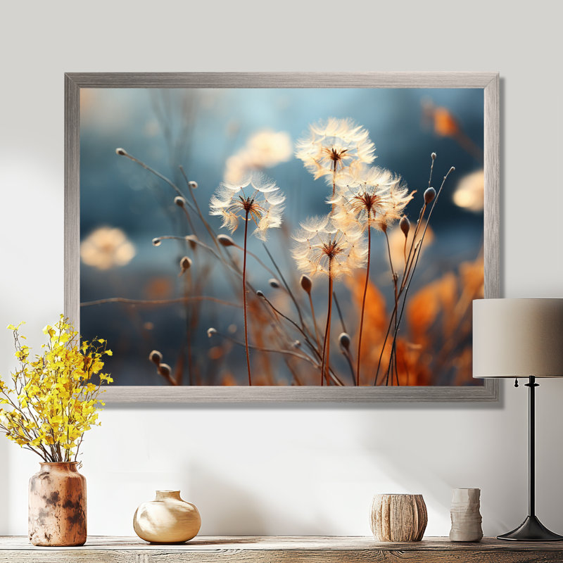 Dandelion Whispers of Spring - Pissenlit, art mural, H 30 po x l 40 po x P 1,5 po, Toile tendue