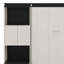 Lit escamotable double avec bureau, tablettes et armoires de rangement