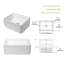 Évier de cuisine à cuve simple en céramique argile réfractaire simple avec accessoires L 24 po x 18 po x 10 po Lofeyo