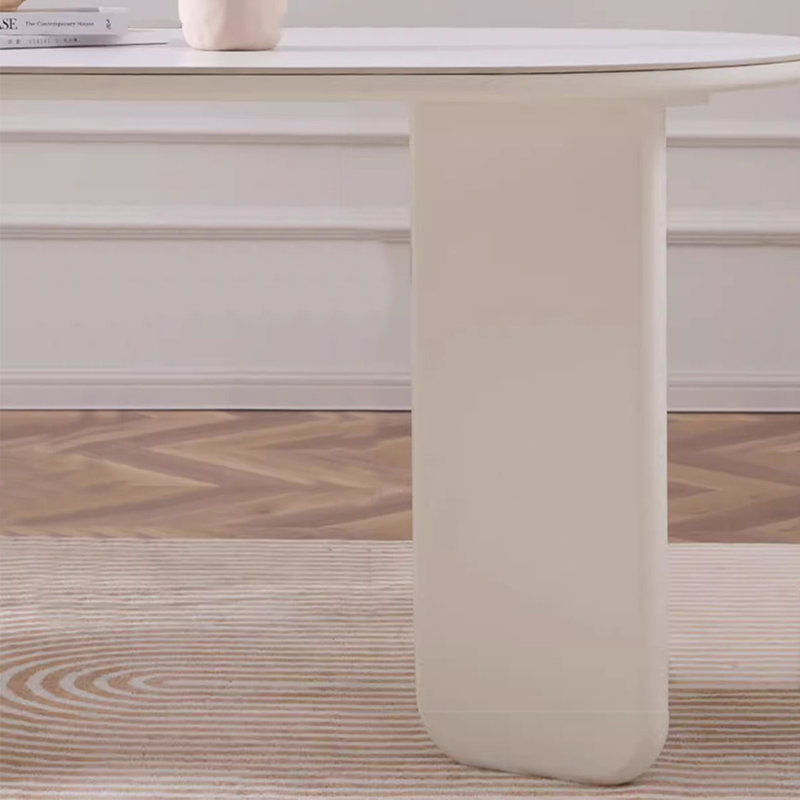 Ensemble de table de salle à manger simple et charmant en pierre frittée, H 29,53 po x L 62,99 po x l 31,5 po