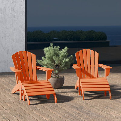 Chaise Adirondack en résine Altura avec repose-pieds