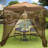 Mosquito Net Screen for Patio Umbrella with Zipper Door - Keep Out Insects Mesh