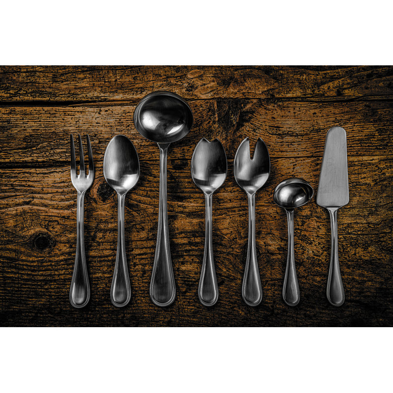MEPRA Stainless Steel Flatware Set - Service for 4, Ice Black Gold