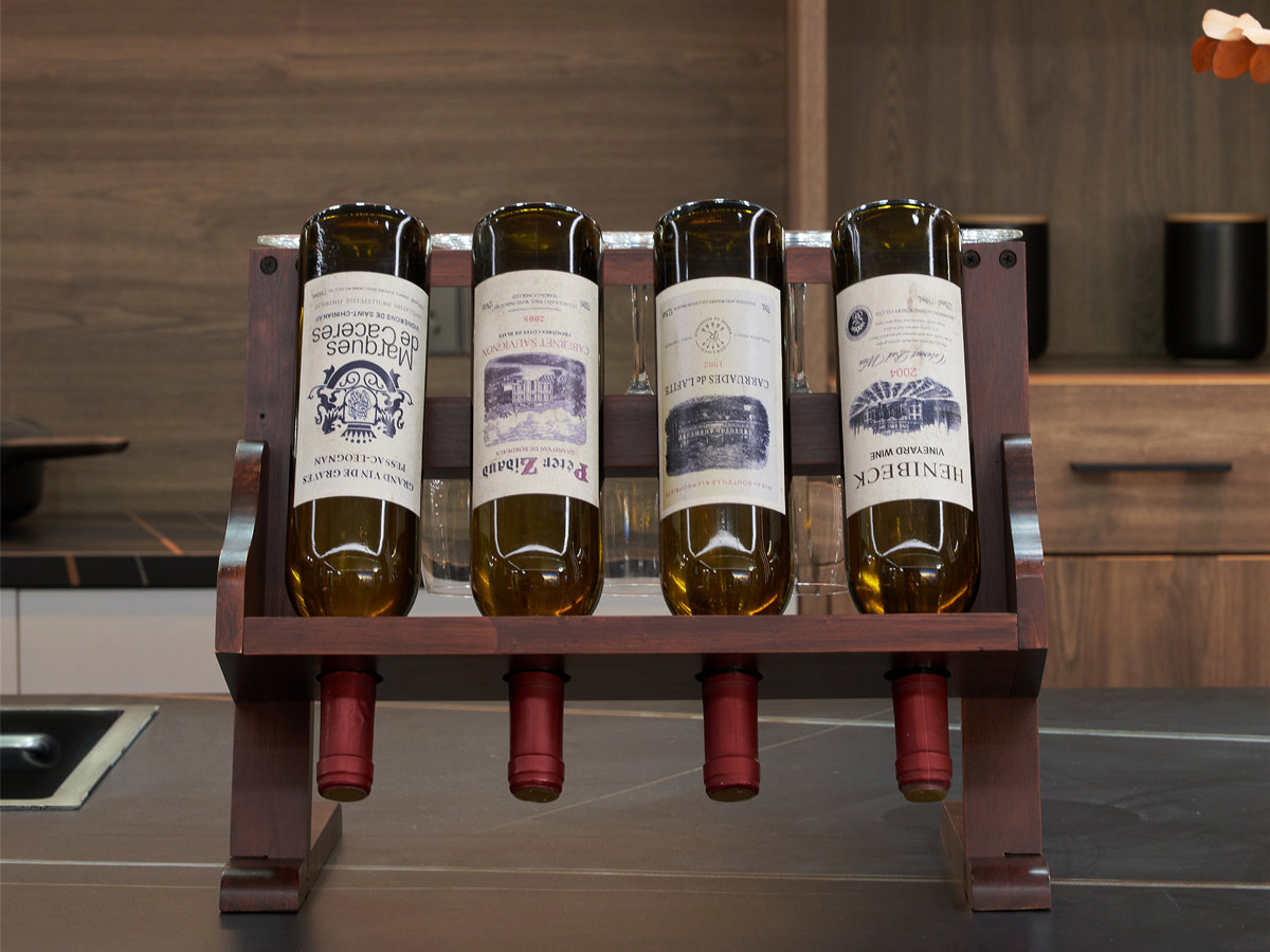 Millwood Pines Coto 4 Bottle Tabletop Wine Bottle Rack Brown | Wayfair