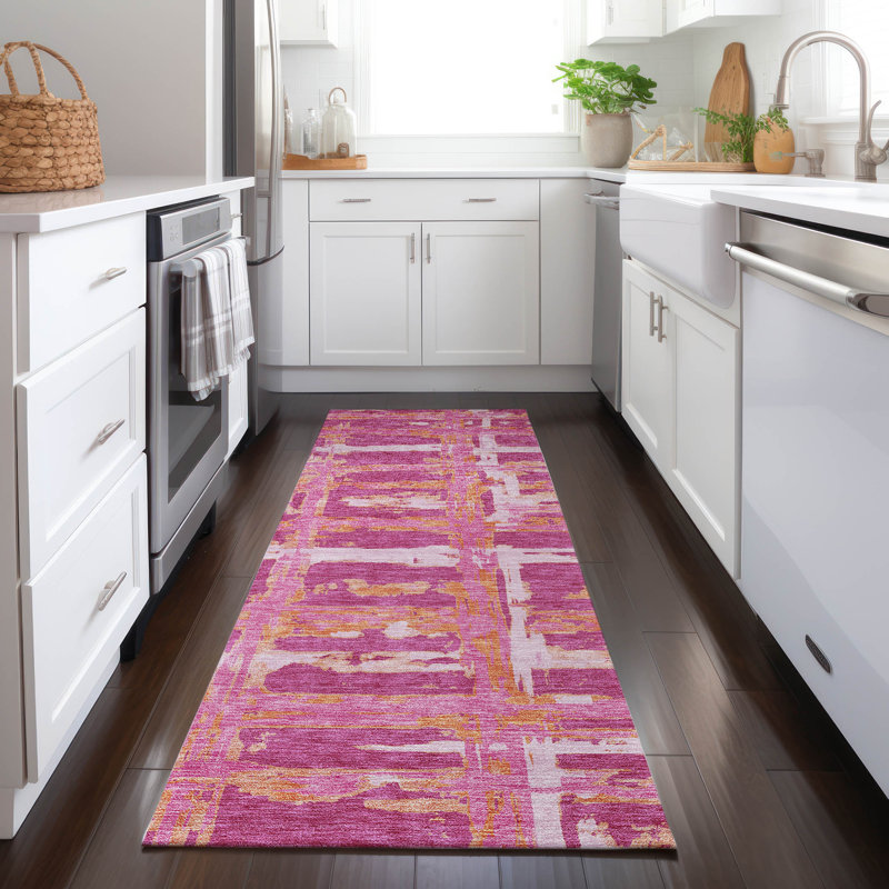 Mahaney Washable Striped Indoor / Outdoor Rug, Runner 2'3" x 7'6"