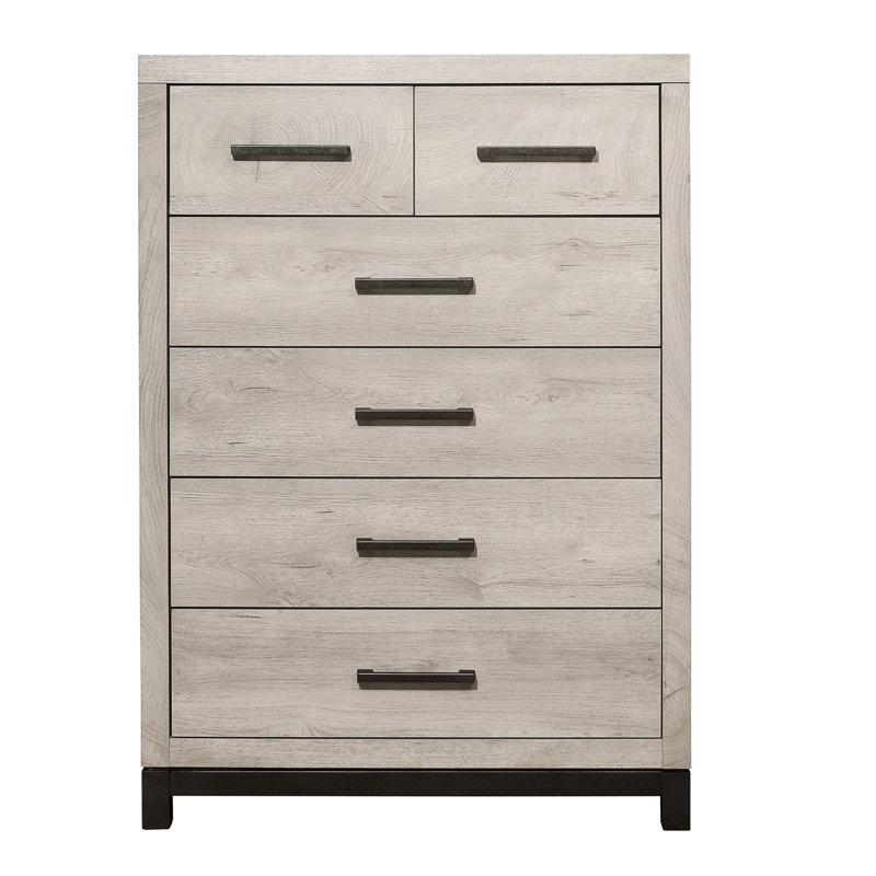 Commode de chambre à coucher avec 5 tiroirs de rangement, commode contemporaine moderne