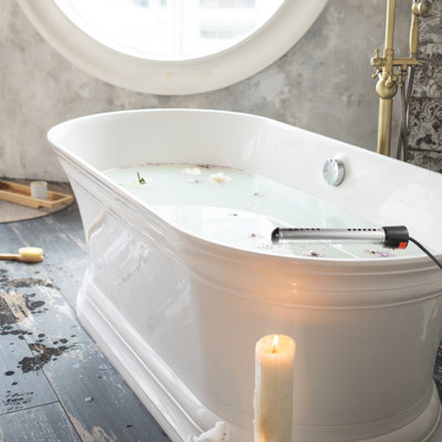 Portable Immersion Water Heater 1500W, Submersible Bucket Heater With LED Temp Display