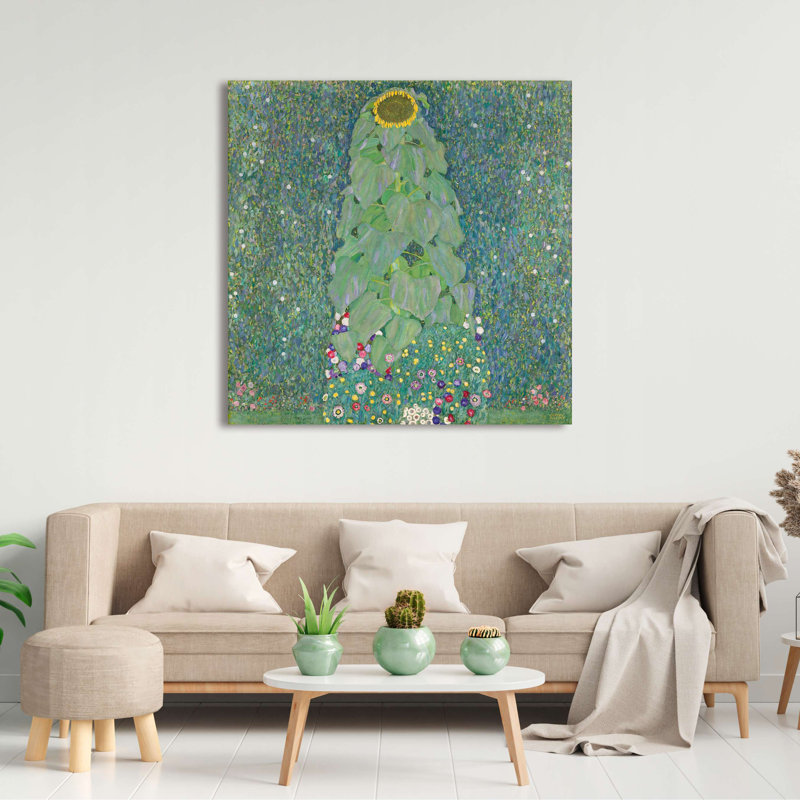 Sunflower by Gustav Klimt - Wrapped Canvas Print, 50cm H x 50cm W