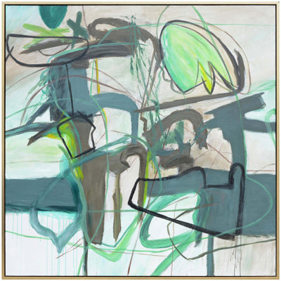 Art mural encadré Hollace - Vert