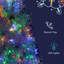 Arbre de Noël artificiel argenté de 4 pi avec 150 lumières DEL et 11 modes d'éclairage, idéal pour les décorations festives intérieures et extérieures