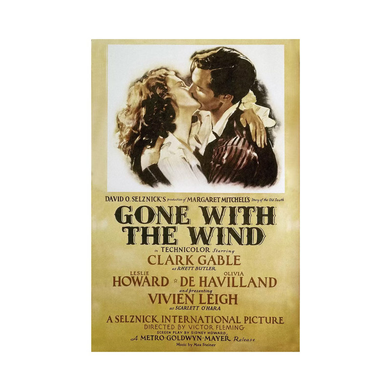 Gone With The Wind, 1939 - Print on Canvas, 101.6 cm H x 66.04 cm W x 3.175 cm D, Wrapped Canvas