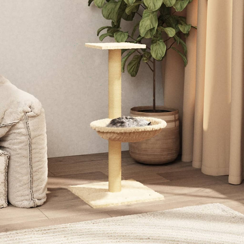 Dominquez 74cm H Cat Tree, Cream
