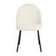 Ensemble de chaises de salle à manger White Boucle de 2/4/6, structure en métal noir, chaise de salle à manger moderne et confortable-978910275