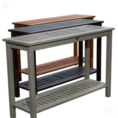 Console en eucalyptus pour vestibule