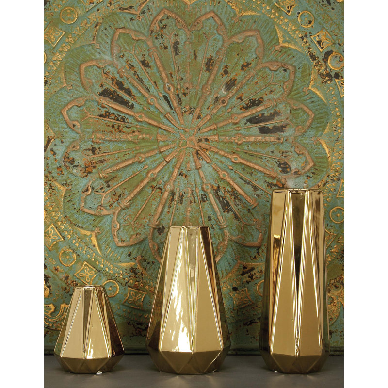 Ensemble de vases en céramique, Or