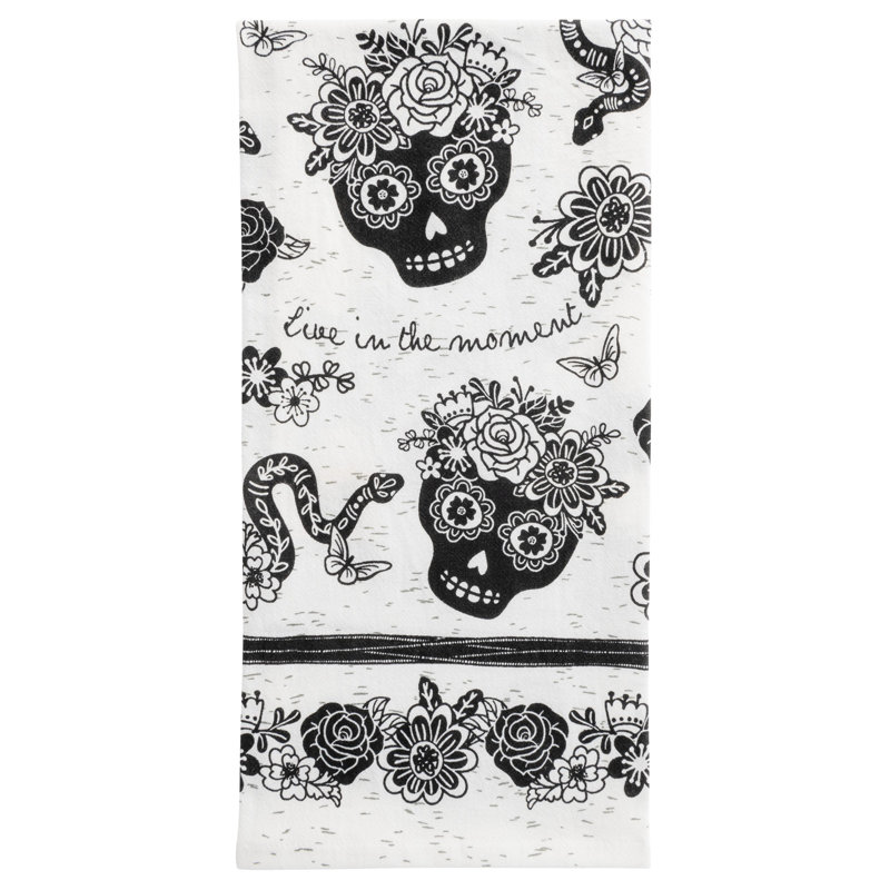 BOHO TEA TOWEL  SUGAR SKULL
