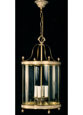 Annarie 4 - Light Stained French Gold Geometric Pendant