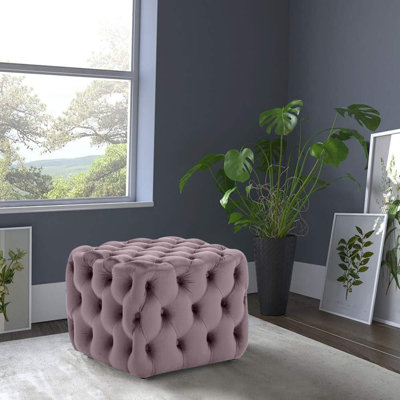 Crooks 75cm Wide Tufted Square Ottoman