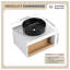 Meuble-lavabo flottant 24 po avec lavabo vasque rond noir mat, meuble-lavabo mural moderne avec tablette de rangement ouverte, finition blanc et chêne clair-372426690-372426717