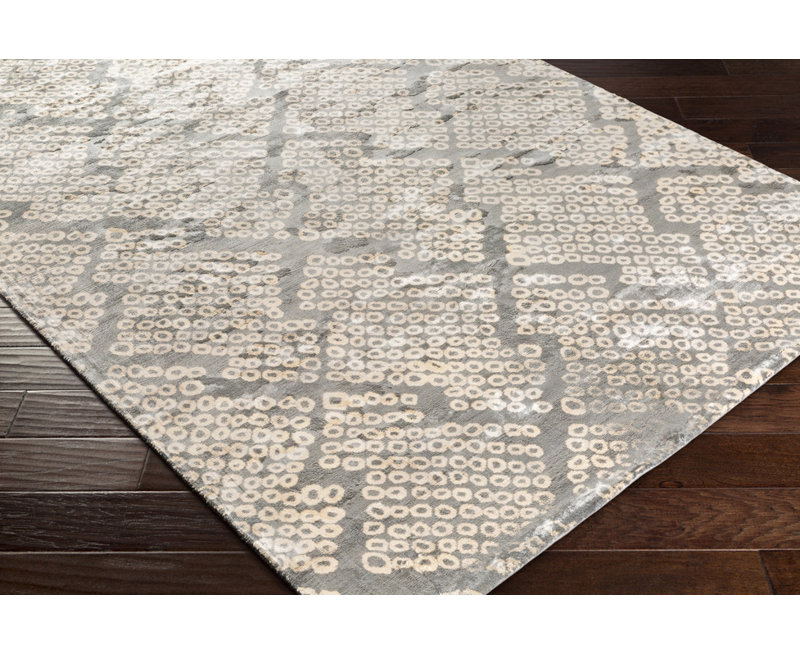 Villa Court Viscose Geometric Indoor Rug, Runner 2'6" x 8'