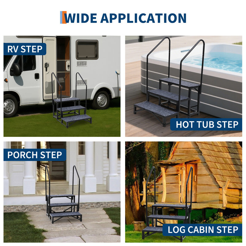Steel Step Stool, 3 Steps