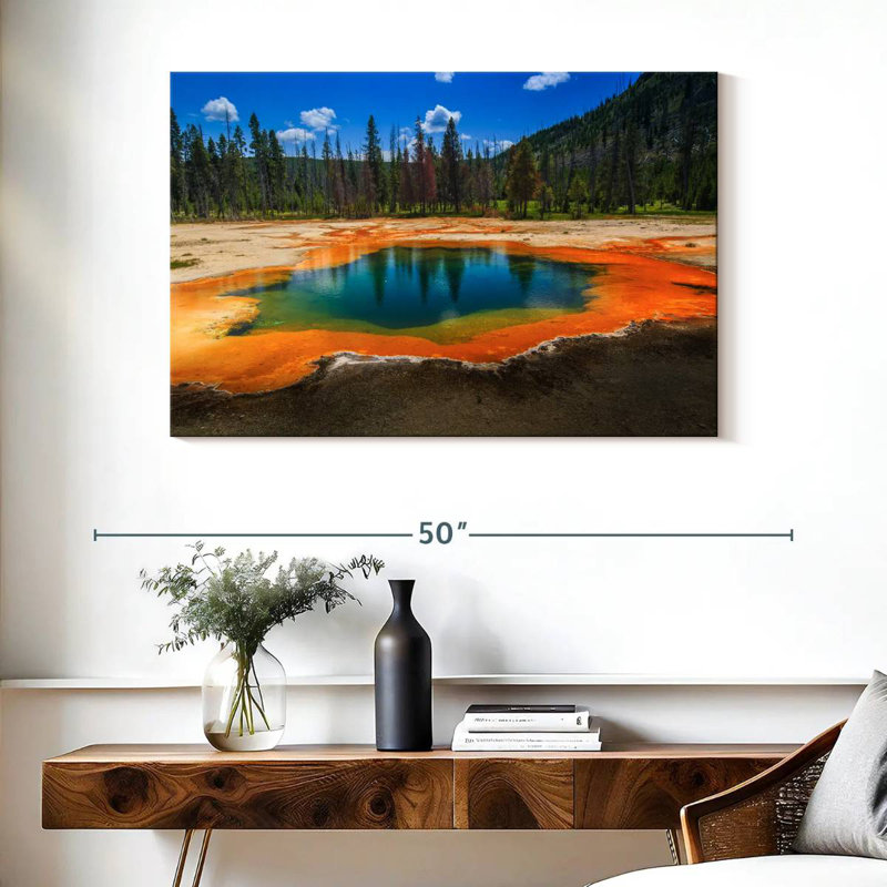 Geyser coloré Alvord Yellowstone, H 26 po x l 39 po