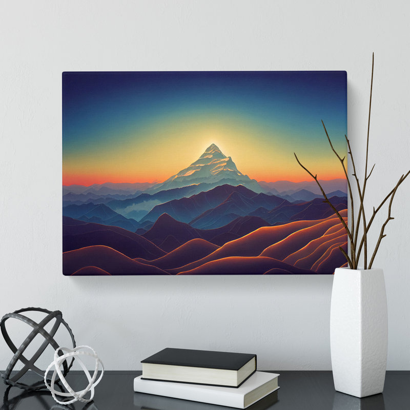 Peaceful Mountain Sunrise Vol.2 - Wrapped Canvas, 35cm H x 50cm W x 3cm D