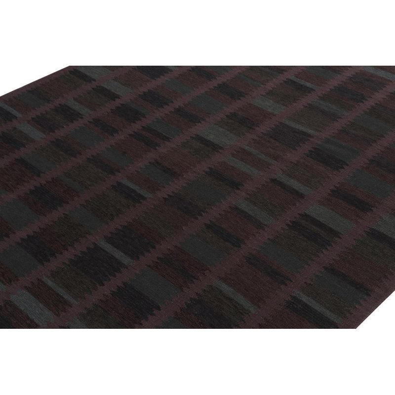 Scandinavian Wool Geometric Area Rug, Rectangle 12' x 18'