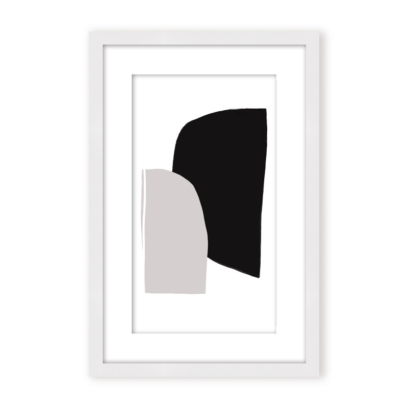 Abstractions No 5 Print by Anastasia Sawall, 36" H x 24" W x 1.125" D, Beige, Framed Matted Print