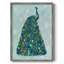 «Christmas Peacock Christmas Tree», reproduction encadrée - bois massif-792690917