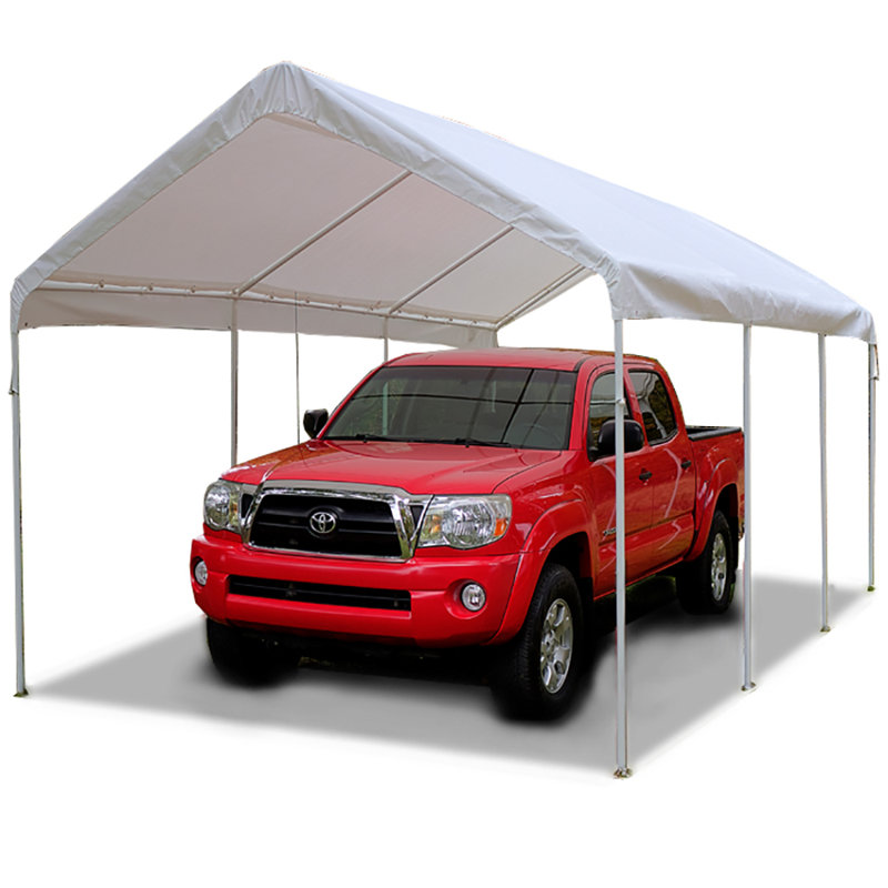 Universal Canopy 12 ft x 20 ft Steel Frame with 8 Legs, White