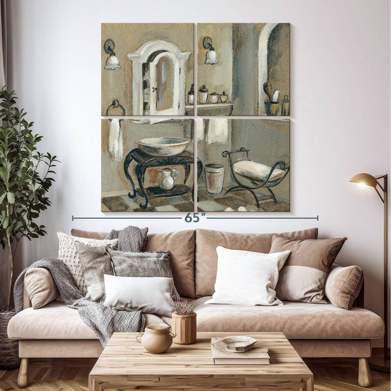 French Bath IV, 50" H x 50" W