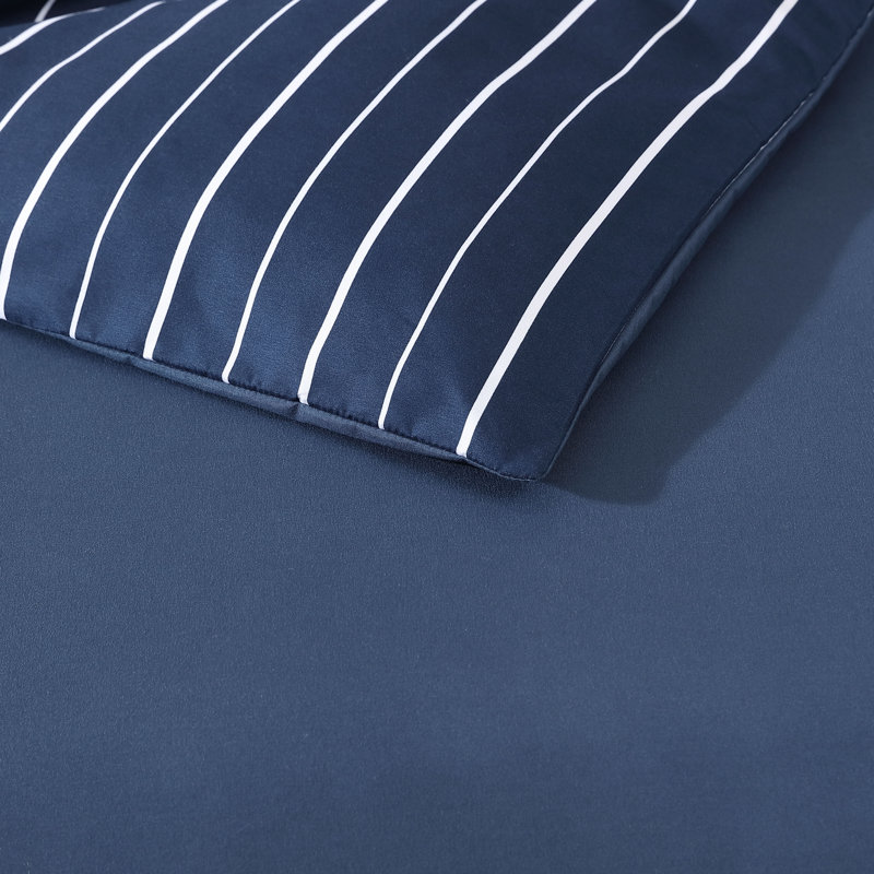 Nautica Longdale Solid Reversible Duvet Cover Set, Queen Duvet Cover + 2 Standard Sham