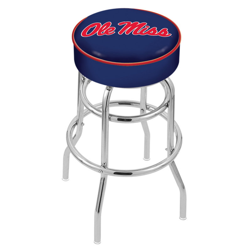 NCAA Swivel Bar & Counter Stool, Counter Stool (25" Seat Height), Ole Miss