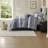 Luxurious 7-piece Jacquard Bedding Sets, Navy Polyester, Transitional Style For King Size Beds