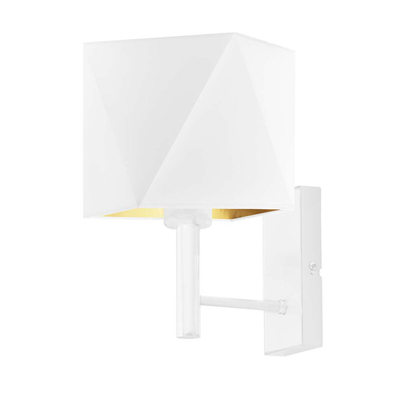 Woodfin Steel Armed Sconce, White, White
