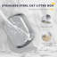 Stainless Steel Litter Box with Lid White