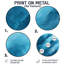 «Aqua Rhythm Layers», art mural rond en métal abstrait-1460375187
