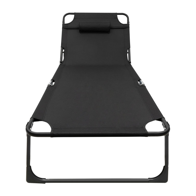 Lit de camp pliant pour adultes, Noir