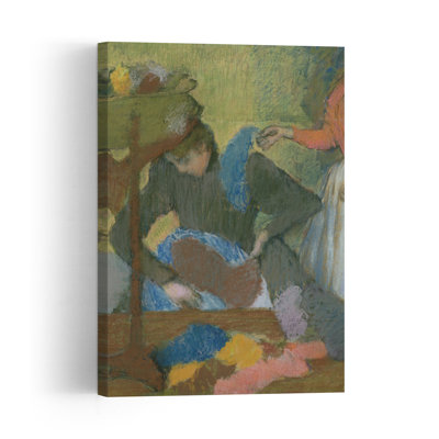 At The Milliners, C.1898 Impressionist Abstract Contemporary Wall Art Print by Edgar Degas - 1 Piece Wrapped Canvas Wall Art
