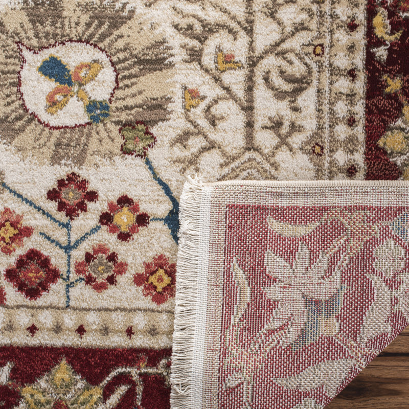 Tapis performance oriental Kurtz, Rectangulaire 8 pi x 10 pi, Ivory/Red