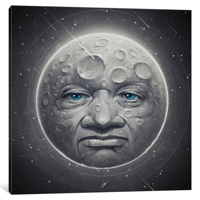 « the moon », impression sur toile tendue, H 12 po x l 12 po x P 0,75 po