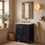 Armoire de salle de bain autoportante verte avec plateau en céramique, organisateur de porte et tiroir de séparation-608046728-608046730